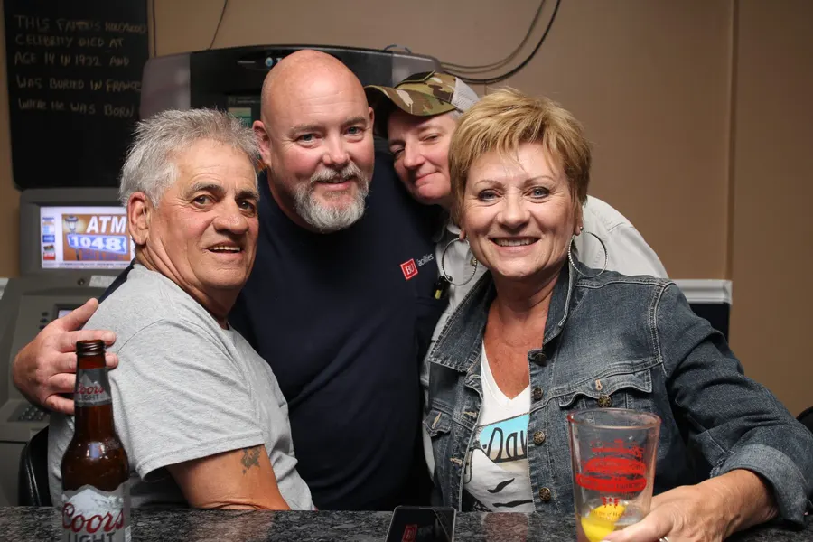 Guests and food at 1048 Bar & Grill